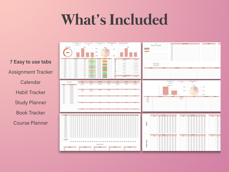 Student Planner Spreadsheet Free