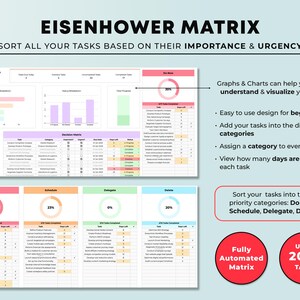 Task Priority Tracker Spreadsheet Google Sheets Eisenhower Matrix Task ...