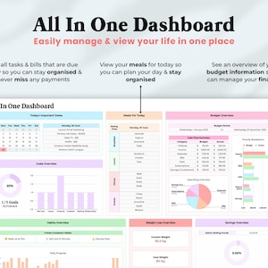 ADHD Life Planner Spreadsheet Google Sheets Task To Do List Template Digital Organizer Budget Tracker Excel Productivity Planner Daily Goal