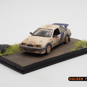 1988 Ford Sierra RS Cosworth, Carlos Sainz 1/43 scale diorama. Ref 171