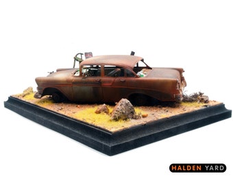 1957年型シボレーベルエアのジオラマ 1/24スケール 1956年式シボレー ベルエア ジオラマ - Etsy 日本