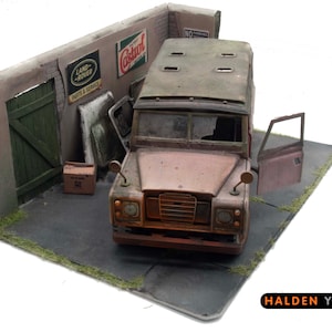 Land Rover Series III. Diorama schaal 1/24. Ref N9