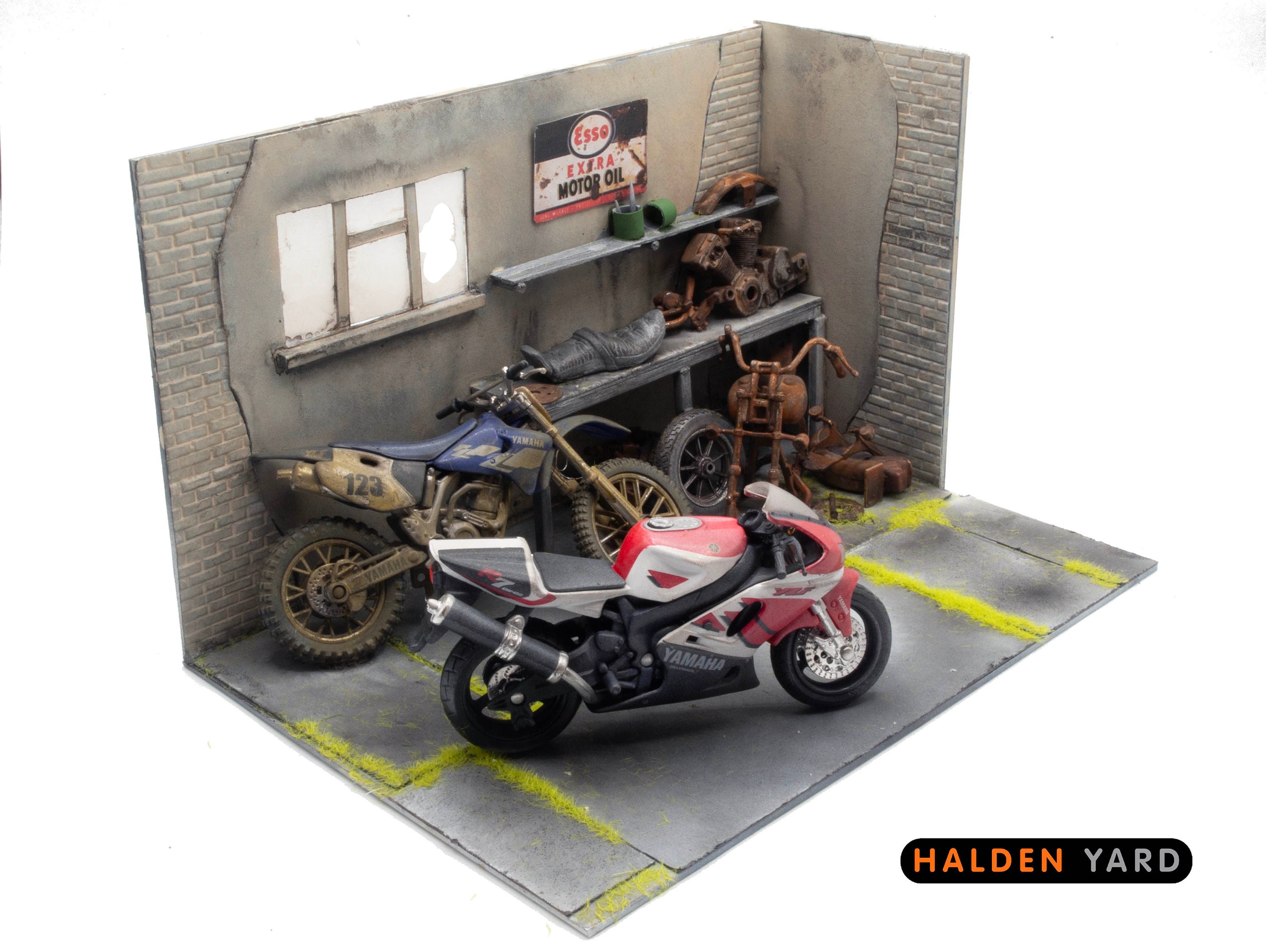 1/18スケールヤマハYZF R7とヤマハYZ-400Fバイクジオラマ - Etsy 日本