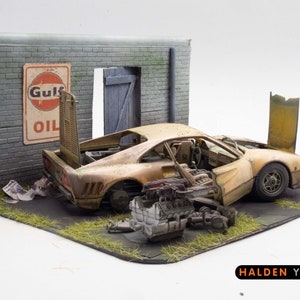 Ferrari GTO voor restauratie: diorama op schaal 1/24. Ref N9