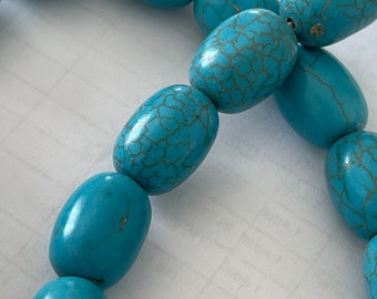 Perles turquoises imitation perle cylindre arrondie ovale grosse perle prix grossiste vente en lot créations fait main