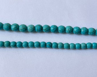 Perles turquoises imitation en facette vente en lots turquoise prix grossiste