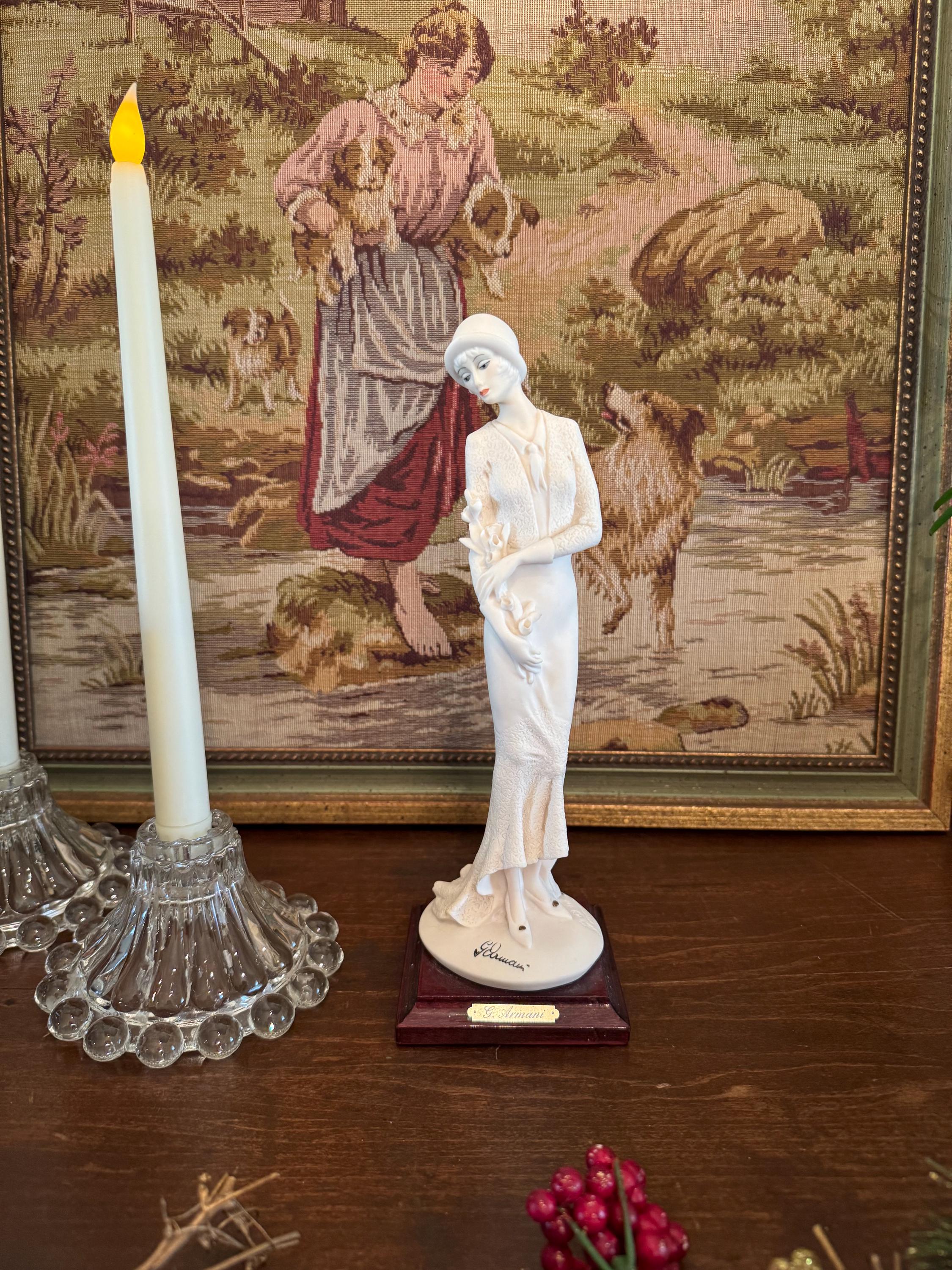 Giuseppe Armani Figurine Lady With Flowers - Etsy