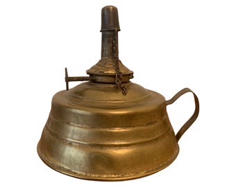 Antique Brass Oil Lamp