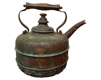 Very Old Copper Tea/Coffee Kettle Heavy Patina