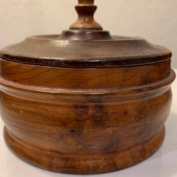 Antique Treen Lidded Jar