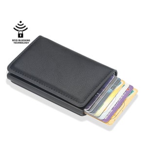 RFID Protection Automatic Popup Bank,Credit,Business,ID Card Holder Case wallet purse