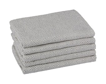 Tea Towels Diamond Pattern Set of 5 | Dish Towels Set | Decorative Soft Kitchen Dish Towels | Bar Towels | Kitchen Gift | Mother Gift