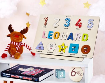 Handmade Custom Name Puzzle, Montessori Wooden Toy, Baby Gift