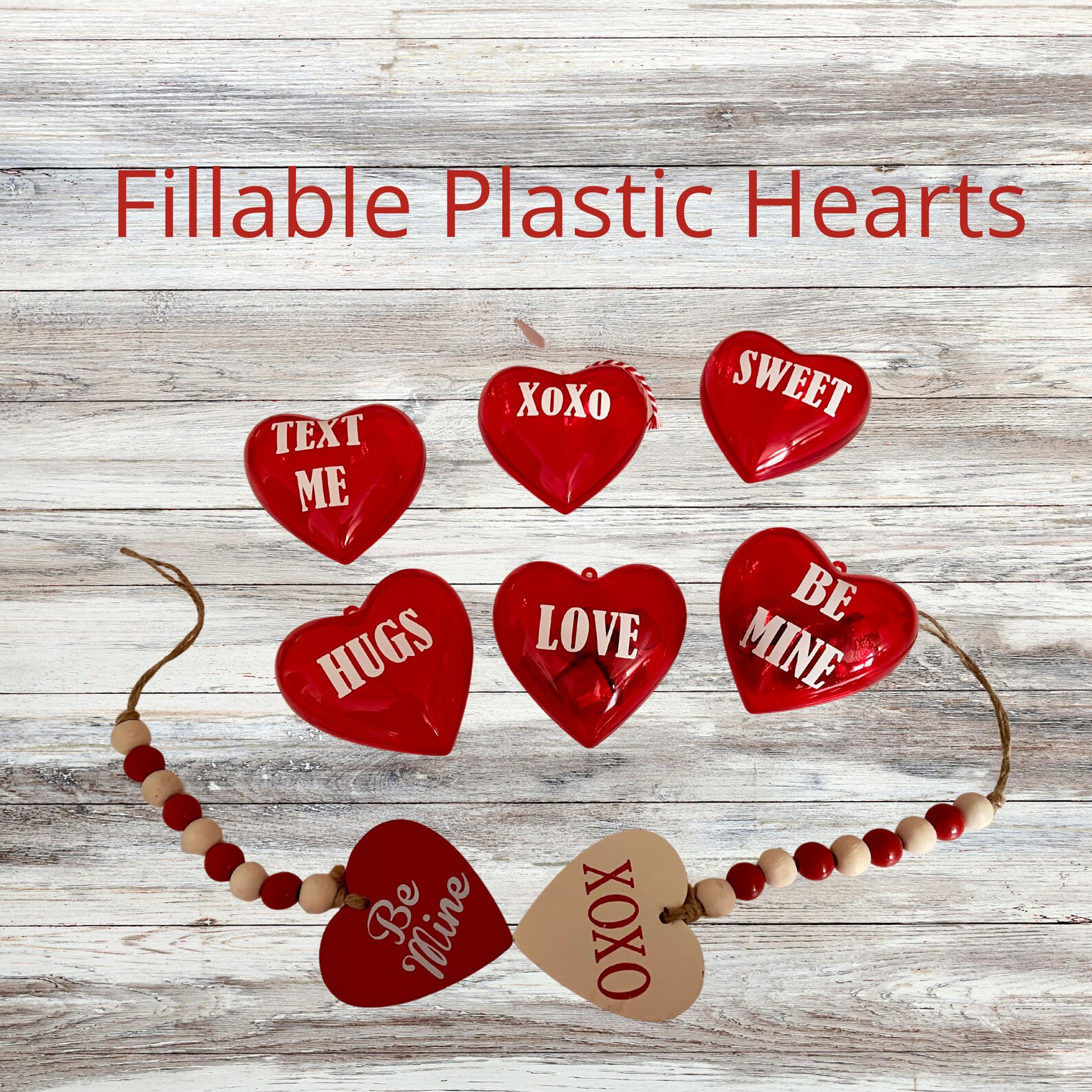 Plastic Red Heart Containers Fillable for Candy/treatsconvo Etsy