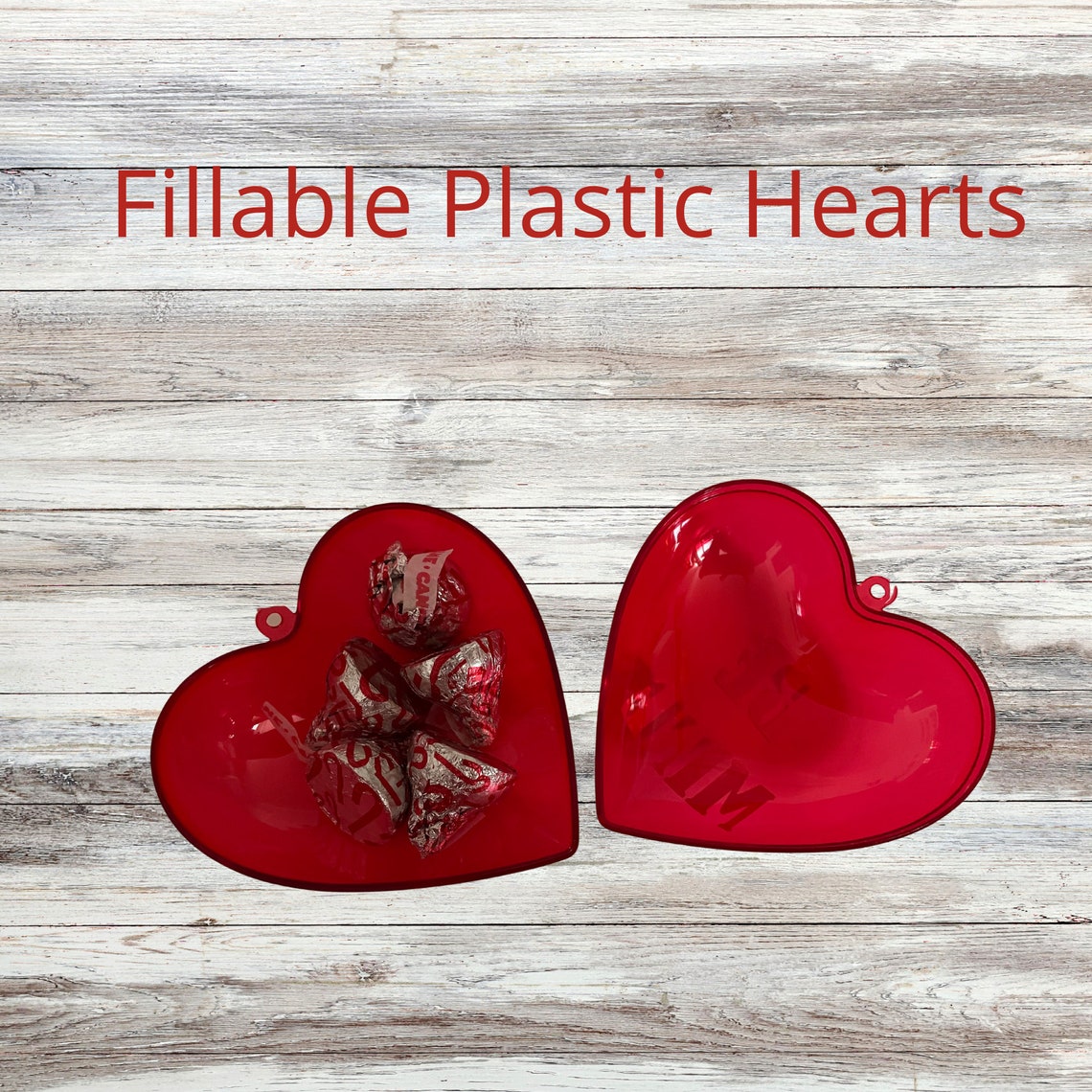 Plastic Red Heart Containers Fillable for Candy/treatsconvo Etsy