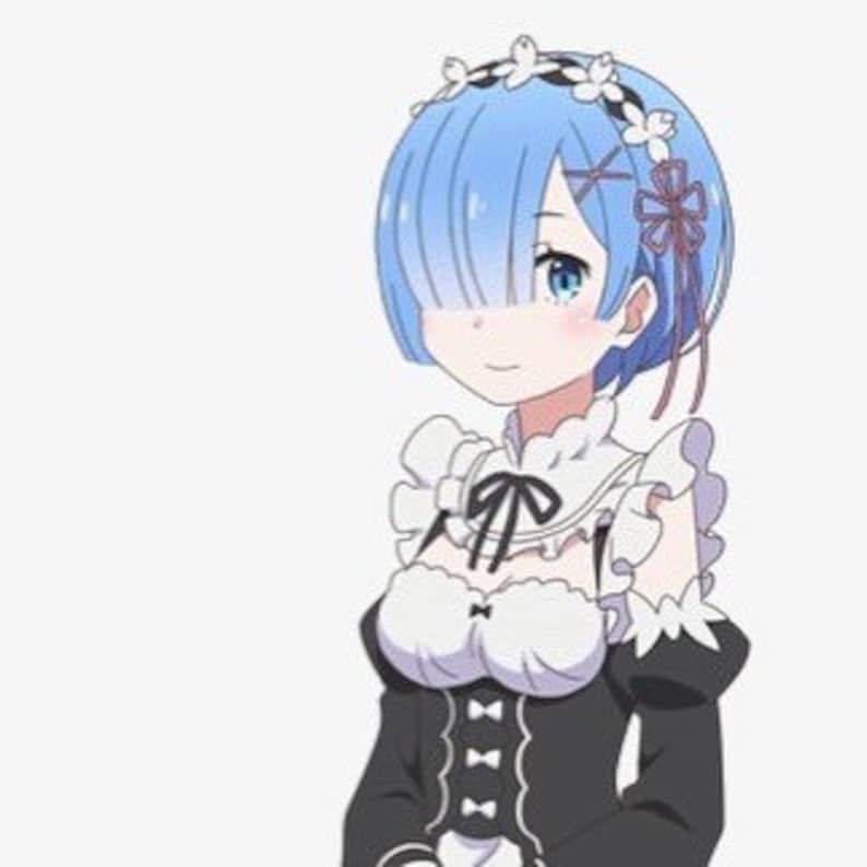 REM Re: Zero Anime Inspired Cosplay Blue Pearl Beaded Necklace Coquette Aesthetic Jewelry Double Strand image 7