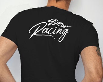 Racing Unisex T-Shirt Für Rennliebhaber Autos Turbo Power Motor Regular Fit Streetwear Baumwolle