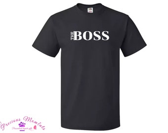 The Boss Men T-shirt 100% Cotton Perfect Birthday Gift Father Friends
