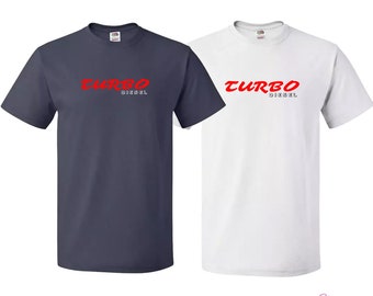 TURBO Diesel Men T-shirt 100% Cotton, Regular Size, Perfect Men Gift