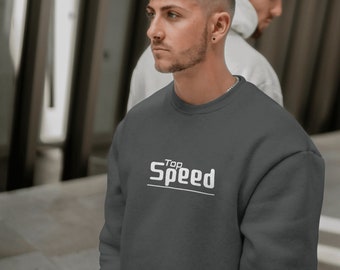 Men Stop / Top Speed Power Sweatshirt Cars Jumper Poly/Cotton Birthday Gift Racing