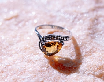 Orla Tear Drop Citrine Ring