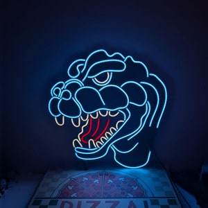 Godzilla Neon Sign LED MosuGoji Wall Art Trendy Neon Sign Godzilla Light Sign