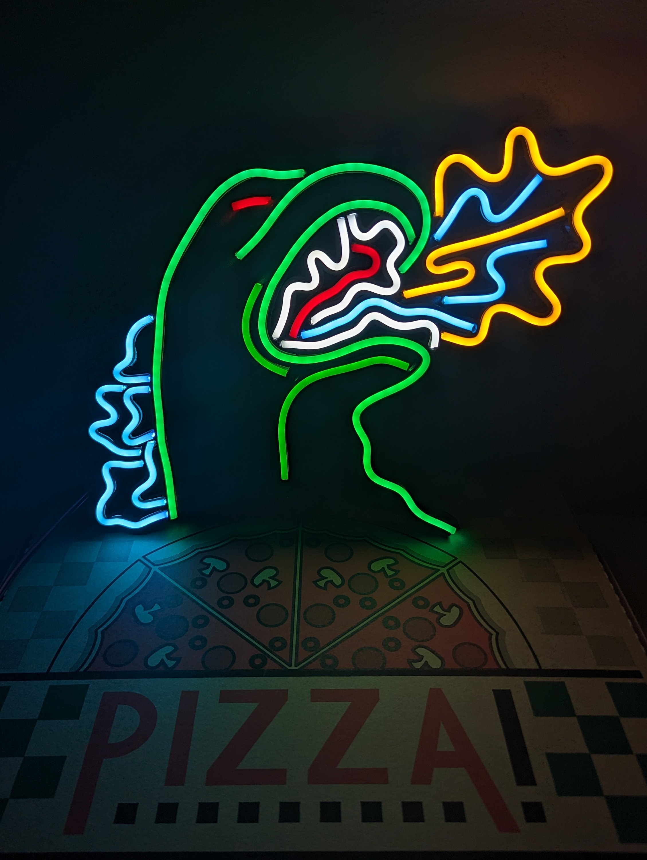 Godzilla In Neon Love Art Tumblr Bottle