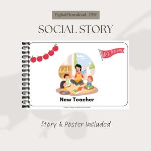 Social Story - New Teacher - Back to School - PDF Digital Download