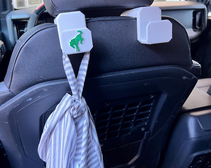 2021+ 3D Printed Car Seat Hanger Hook – Headrest Bag & Hat Holder (2-Pack)