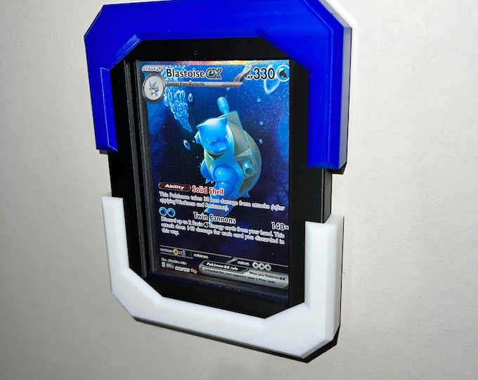 3D Printable Pokémon Card Wall Display Holder – STL File – Hard Case Cards – (Physical File)