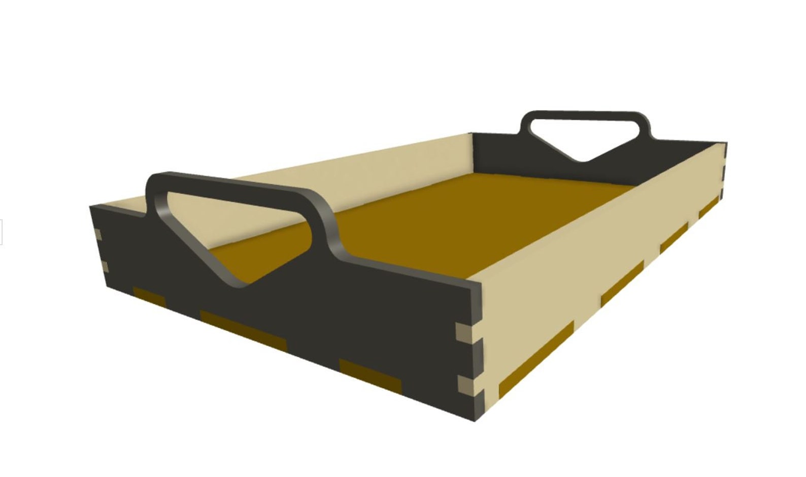 Blank 12 X 8 Serving Tray / Box Joints / Food Tray / Wooden / SVG File