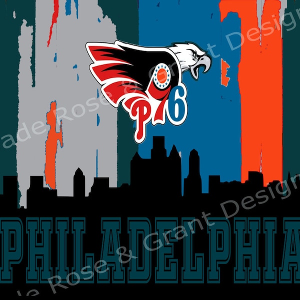 INSTANT DOWNLOAD - Philadelphia Sports Sky Seamless Wrap Tumbler PNG