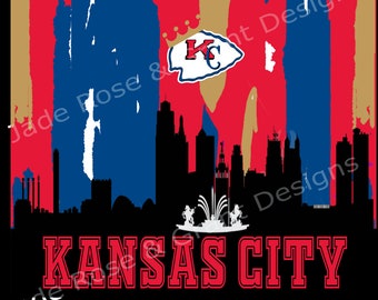 DESCARGA INSTANTE - Kansas City Sports Skyline Descargar Tumbler Wrap Seamless