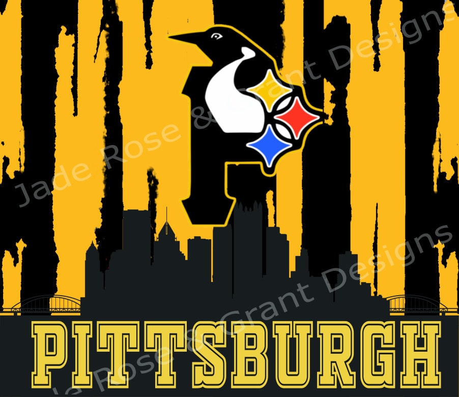 CustomCat Pittsburgh Penguins Baby Blue Vintage NHL Crewneck Sweatshirt Navy / 4XL