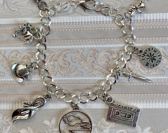 Fantasy Charm Bracelet: Sterling Silver Bookish Jewelry