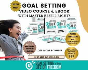 Goal Setting Video Course & Ebook, MRR, Master Resell Rights, Reseller Kit, Self Help Course, Success Mindset
