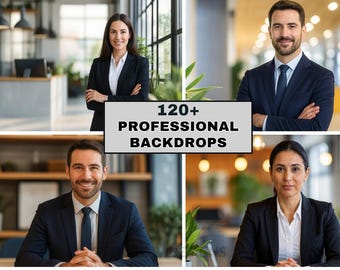 Modern Office Virtual Backgrounds Bundle: Zoom, Skype, Teams, UHD Digital Download