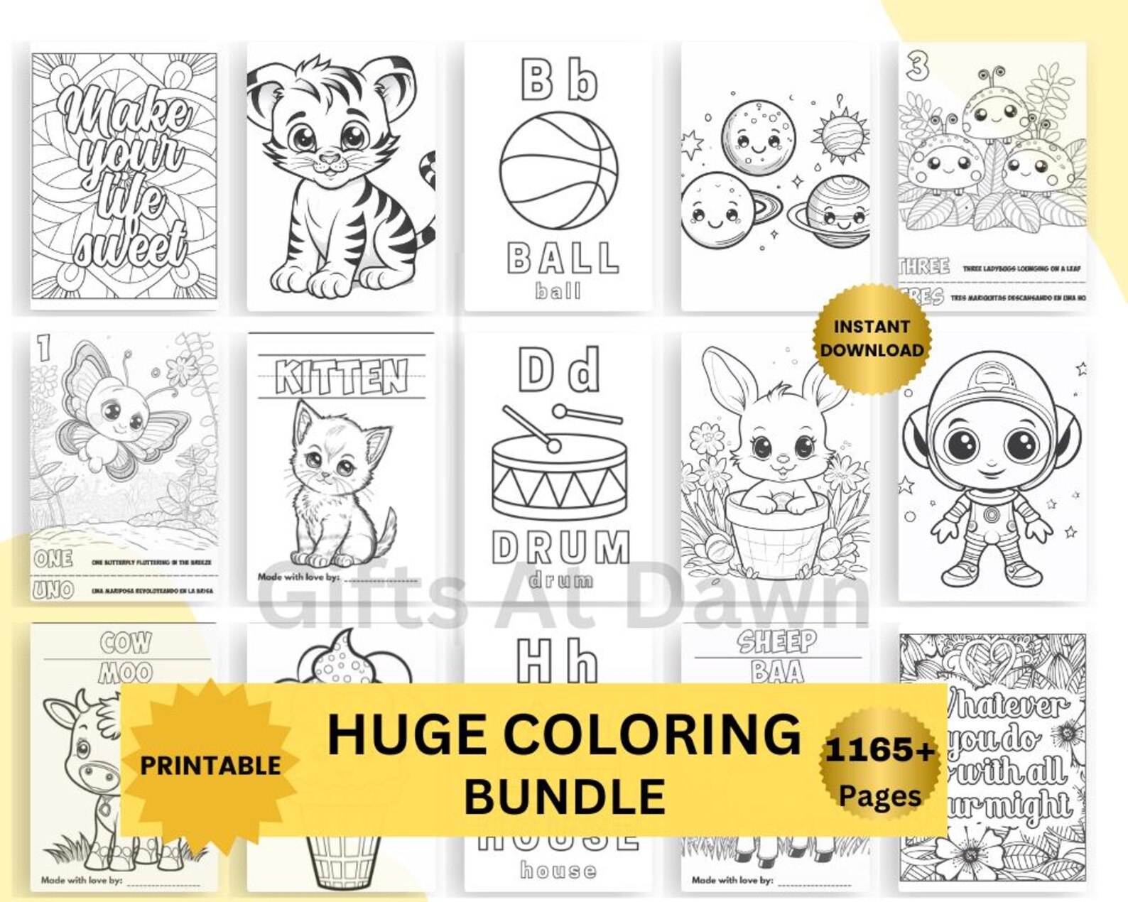 1165+ MRR Coloring Pages for Kids and Adults, Master Resell Rights, PLR ...