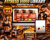 MRR Ultimate Fitness Video Library, PLR, Master Resell Rights, Gym Trainer, Personal Trainer, Health & Fitness, Passive Income, Planner