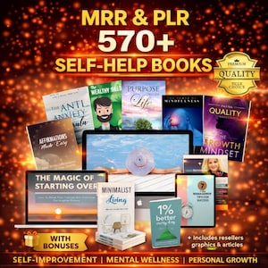 MRR Self-Help Books Bundle PLR ebook Bundle, Private Label Rights, Master Resell Rights, Mental Health Resources, Passive Income, Yoga