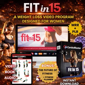 Programa de video de pérdida de peso MRR para mujeres, PLR, derechos de reventa maestra, audio de fitness, entrenador personal, salud y fitness, ingresos pasivos, dfy