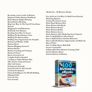 PLR 100 Business eBooks Bundle MRR, Master Resell Rights, Learn Business & Entrepreneurship, färdiga guider för dig, passiv inkomst, nedladdning bild 4