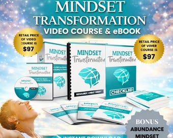 MRR Mindset Transformation Video Course & Ebook, Master Resell Rights, Reseller Kit, Self Help Course, Mindset Coach Resource