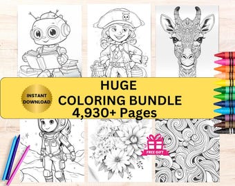 Ponad 4900 kolorowanek dla dorosłych i dzieci Kolorowanki łagodzące stres Mandala, kwiaty, kolorowanki fantasy