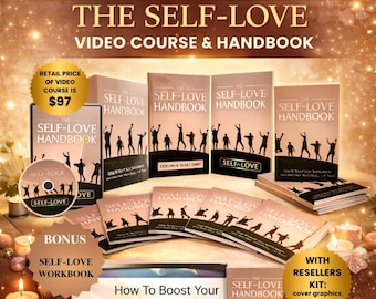 Self-Love Video Course & Ebook MRR Bundle, Master Resell Rights, Mindset Resources, Self-Esteem, Bonus Self Love Workbook Journal