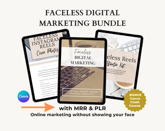 Faceless Social Marketing Bundle PLR MRR, Gesichtslose Digitales Marketing Eigenmarkenrechte, Master Resell Rechte, DFY Anleitung, Download