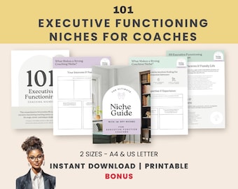 Guida alle nicchie di coaching per il funzionamento esecutivo: ADHD, risorse per life coach (download digitale A4/US Letter)