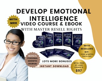 Develop Emotional Intelligence Video Course & Ebook, MRR, Master Resell Rights, Emotional Regulation, Reseller Kit, Self Help Course
