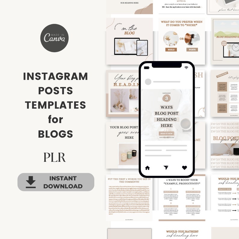 PLR INSTAGRAM POSTS TMPLATES FOR BLOGS