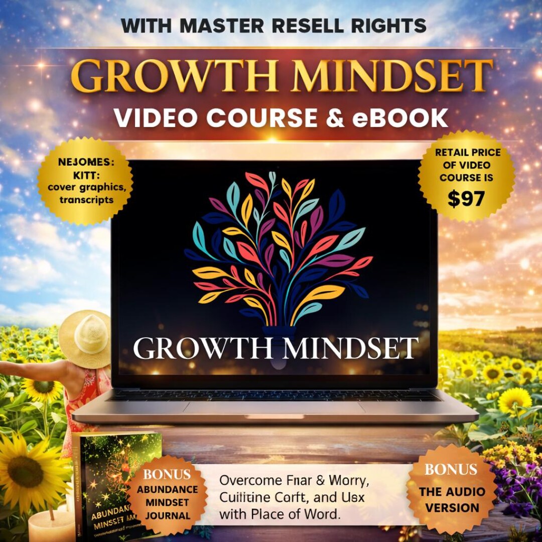 Growth Mindset Video & Ebook MRR Bundle, Master Resell Rights, Mindset ...